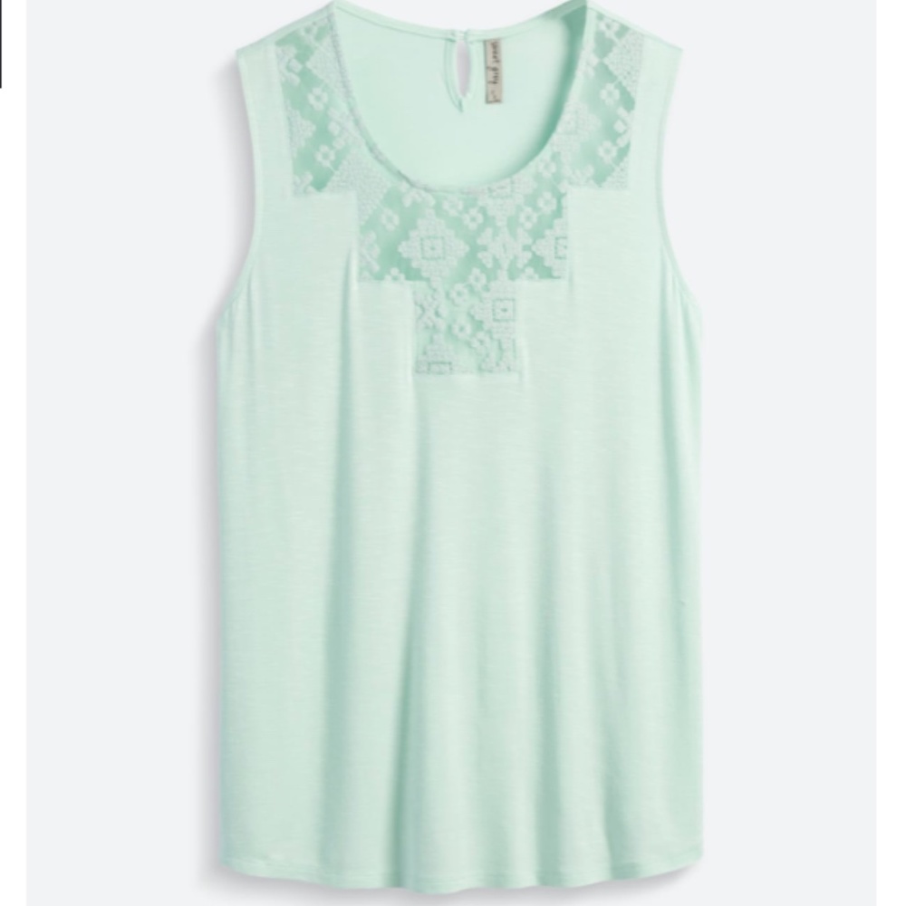 Stitch Fix SWEET GREY Tulay Crochet Detail Knit Top